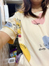 棉十三帶胸墊睡衣女夏薄【免穿文胸純棉】全棉家居服7分褲套裝可外穿tt 曬單實(shí)拍圖