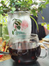 茗愿玻璃花茶杯辦公水杯耐高溫防炸裂家用喝水透明帶把手圓滑玻璃杯 【玻璃杯】350ml 曬單實(shí)拍圖