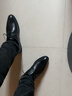 晴碧琳 皮鞋男 休閑商務正裝皮鞋男鞋增高單鞋子休閑鞋伴郎青年西裝系帶 休閑皮鞋【黑色】42碼 曬單實拍圖