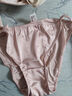 絲界桑蠶絲內褲女款低腰性感無(wú)痕設計速干透氣親膚順滑桑蠶絲三角褲 豆沙 1條 L 曬單實(shí)拍圖