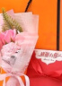 香微（XIANGWEI）母親節送媽媽生日禮物實用40婆婆50歲長輩女士手提包包女包2025年 杏色【禮袋禮盒裝+花束絲巾】 【康乃馨刺繡，長輩喜歡的禮物】 曬單實拍圖