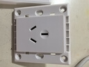 正泰（CHNT）開(kāi)關(guān)插座7M 家用86型五孔墻壁面板暗裝電源插座 電工推薦 優(yōu)雅白 三孔16A 曬單實(shí)拍圖