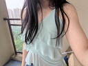 妙奕嘉吊帶背心女可外穿洋氣女士?jì)却顭o(wú)袖背心夏季新款遮肚子辣妹上衣 薄荷藍不規則荷葉邊純欲掛脖吊帶 L 【建議105-120斤】 曬單實(shí)拍圖