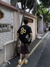 FPA速干涼感7A抗菌運動短袖t恤男夏季情侶寬松潮流logo印花半袖上衣 黑色 L 曬單實拍圖