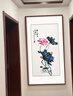 庭彩居  精品蘇繡玄關(guān)裝飾畫入戶走廊過道中式客廳豎版牡丹花鳥畫刺繡畫 映日荷花別樣紅 168*86CM（高端光亮絲線蘇繡） 松木畫框【直角】 曬單實拍圖