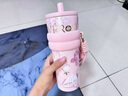世大家保溫杯女士水杯送女朋友老婆禮物大容量吸管杯不銹鋼高顏值水杯 曬單實(shí)拍圖