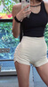 lululemon丨Logo Charm 女士前胸系帶設(shè)計(jì)羅紋背心 LW1EUBS 石墨灰 XS /4 曬單實(shí)拍圖