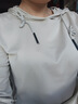 ANED春秋連帽衛(wèi)衣女百搭純棉t恤長袖上衣韓版寬松休閑打底針織薄帽衫 卯石灰 M 【80斤-100斤】 曬單實拍圖