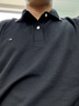 TOMMY HILFIGER【珠地網(wǎng)眼】夏季男透氣舒適鑲邊翻領(lǐng)T恤/純色修身多色短袖POLO 【合身款】曜巖黑色BEG L 曬單實(shí)拍圖