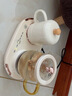 優(yōu)束雙壺組合養(yǎng)生壺辦公室小型煮茶壺玻璃煮茶器家用多功能燒水壺禮物L(fēng) 1.6L 雙底座養(yǎng)生杯（陶瓷杯+玻璃杯） 曬單實(shí)拍圖