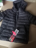 坦博爾輕薄羽絨服女短款連帽百搭休閑秋冬女士外套 黑色 XL(175) 曬單實(shí)拍圖