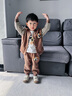 G.DUCKKIDS小黃鴨童裝男童春秋套裝新款兒童衣服男寶寶外套秋裝幼兒女衛(wèi)衣褲 幸運(yùn)小狗卡其色三件套 80 尺碼7-11月(建議寶寶75-85cm)c 曬單實(shí)拍圖