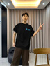 LEEREDPOI純棉短袖t恤男女2025寬松暴力熊美式潮牌聯(lián)名重磅半袖情侶體恤 黑色 2XL （建議150-175斤） 曬單實(shí)拍圖