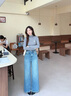茵曼【商場(chǎng)同款】100棉休閑直筒牛仔褲2025秋季女裝新款寬松長(cháng)褲 牛仔藍 26 曬單實(shí)拍圖