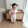 女寶寶秋衣套裝秋季純棉a類衣服分體兩件套新生嬰兒秋冬打底睡衣 【免脫換尿布】星云童話鎮(zhèn)粉 66 ：3-6個(gè)月 推薦體重：11-15斤 曬單實(shí)拍圖