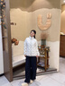 波司登2025新款沖鋒衣鵝絨服女短款三合一防風防水保暖外套B250331302 初雪白/砂巖啡|8F10/7C42|8F1A S 160/84A 體重約100-110斤 曬單實拍圖