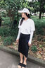 斯普琳夏季冰絲套袖防曬手套男女長款冰爽露指防曬袖套開車手臂套袖 白色 曬單實拍圖