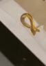 周六福18K黃金耳釘女生肖蛇彩金耳飾 七夕情人節(jié)生日禮物C0914076 一對 曬單實拍圖