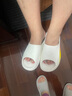 卡爾美（KELME）拖鞋男戶(hù)外健身運動(dòng)拖鞋沙灘厚底情侶時(shí)尚涼拖 白黃 46 曬單實(shí)拍圖