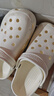 名創(chuàng)優(yōu)品（MINISO）洞洞鞋男女夏季外穿沙灘涼鞋防滑厚底踩屎感包頭涼拖鞋白色36-37 曬單實拍圖