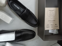 奧康（Aokang）男士新款韓版休閑潮流豆豆鞋牛皮軟底軟面透氣套腳駕車(chē)鞋鏤空 黑色 39 曬單實(shí)拍圖
