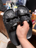 卡駱馳crocs拖鞋輕便耐磨貝雅涼鞋男女同款透氣休閑鞋|207627 黑色-001 40 (250mm) 曬單實(shí)拍圖