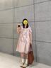 MsShe【重工剪花拼接天絲】大碼女裝2025夏裝胖mm新中式連衣裙子 柔霧粉色現貨 偏小半個(gè)碼 2XL 曬單實(shí)拍圖