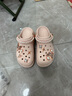 卡駱馳crocs蝴蝶珍珠泡芙洞洞鞋時(shí)尚百搭包頭女鞋|211539 石英粉-6UR 37 /38(230mm) 曬單實(shí)拍圖