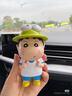 BEYZK蠟筆小新汽車臨時停車號碼牌車載擺件個性裝飾創(chuàng)意卡通挪車電話牌 小新全套黑牌+小白b 曬單實(shí)拍圖