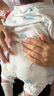 童泰（TONGTAI）嬰兒連體衣夏季薄款純棉男女寶寶衣服新生兒無骨哈衣提花爬服 藍(lán)色 73cm 曬單實(shí)拍圖
