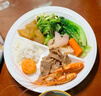 半物生活減脂分餐盤陶瓷分格餐盤減肥211餐盤一人食三格餐盤早餐盤水果盤 曬單實拍圖