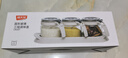 禧天龍玻璃調(diào)料盒調(diào)料瓶家用調(diào)料罐調(diào)味罐套裝鹽罐調(diào)味盒3件套帶置物架 曬單實(shí)拍圖