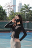 SINSIN【戚薇同款】正肩防曬衣女2025新款夏季冰皮防曬服冰絲緊身外套 【升級(jí)6.0 連帽款】裸杏粉 M 【90-105斤】 曬單實(shí)拍圖