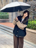 左都（ZUODU）智能電動(dòng)雨傘全自動(dòng)一鍵全收晴雨兩用反向傘遮陽(yáng)防曬防紫外線車載 【米咖色】智能電動(dòng)（一鍵收桿） 曬單實(shí)拍圖