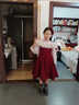 雷姆汀兒童紅色愛(ài)國(guó)朗誦演出服小學(xué)生合唱服歌唱祖國(guó)男女童小主持人禮服 女長(zhǎng)袖套裝送頭飾 110 曬單實(shí)拍圖