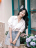 唐菓蜜連衣裙女夏季2025新款女裝韓版時尚百搭氣質(zhì)小個子顯瘦通勤套裝裙 白色上衣+牛仔裙子 M 曬單實拍圖