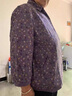 俞兆林（YUZHAOLIN）老太太棉襯衣奶奶襯衫媽媽夏季上衣老人衣服中老年人夏裝女 紫羅蘭【上衣+褲子】 L 建議80-100斤 曬單實(shí)拍圖