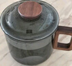 美斯尼 茶杯茶水分離玻璃杯茶缸加厚耐熱泡茶杯水杯實(shí)木把手喝茶杯 透明 山水茶缸  570ml 曬單實(shí)拍圖