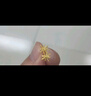 周六福（ZLF）  黃金耳飾女款5G足金甜酷少女系列六芒星耳釘 計價 一對-0.79g 曬單實拍圖