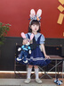 迪士尼（Disney）童裝洛麗塔公主裙女童裙子夏季兔子警官生日禮服兒童短袖蓬蓬裙女 藏青色裙子+裙撐 150 建議11~12歲（140-150cm） 曬單實拍圖