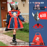 氧摩六一兒童服裝奧特曼衣服女孩cosplay幼兒園裝扮舞會面具連衣裙 奧特曼長袖裙+眼罩+披風+面具 120 cm 曬單實拍圖