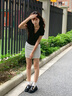 CAMILA KSENIA小皮鞋女2025新款夏季時(shí)尚一腳蹬英倫風(fēng)平底百搭休閑樂(lè )福鞋子厚底 黑色 36 曬單實(shí)拍圖