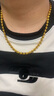 展緣黃金項(xiàng)鏈男女同款金包銀圓珠鏈999金佛珠金鏈子 6毫米圓珠鏈 約40g 曬單實(shí)拍圖