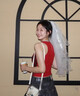 締晶彩色蝴蝶頭紗領證登記演唱會求婚頭紗新娘結(jié)婚頭飾品超仙寫真道具 彩色蝴蝶雙層頭紗50cm 發(fā)夾款 曬單實拍圖