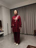 爭(zhēng)風(fēng)華刺繡太極服女款2025新款高檔鳳凰繡花太極拳練功服男士比賽表演服 棗紅色百鳥(niǎo)朝鳳（垂立紗） L 140-150斤 曬單實(shí)拍圖
