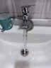 新飛黃銅面盆水龍頭雙出水冷熱衛(wèi)生間浴室洗臉盆洗手盆水龍頭帶花灑 曬單實拍圖