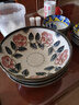 美濃燒 日本原裝進(jìn)口碗碟盤日式餐具手繪玫瑰花紋碗碟餐具 湯碗【20.3CM*8.2CM】 曬單實(shí)拍圖
