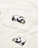三福女秋季柔軟透氣開(kāi)扣套裝 簡(jiǎn)約熊貓圖案寬松家居服女503371 米色滿(mǎn)印 M 曬單實(shí)拍圖