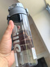 AILUKI日本旅行水壺Tritan食品級便攜水杯無(wú)味直飲提繩大容量運動(dòng)隨手杯 灰色600ML【Tritan材質(zhì) 健康飲水】 曬單實(shí)拍圖
