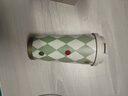 全316不銹鋼保溫杯無縫內(nèi)膽水杯萌物咖啡杯雙飲杯子 綠色格紋貓咪 500ml 曬單實(shí)拍圖